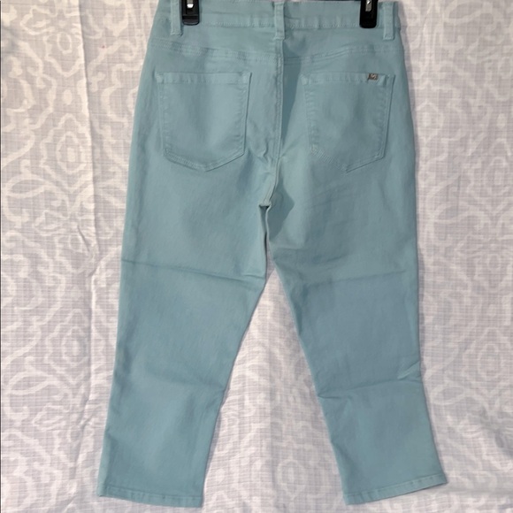 DG2 Light Teal Crop Jeans - Picture 2 of 8
